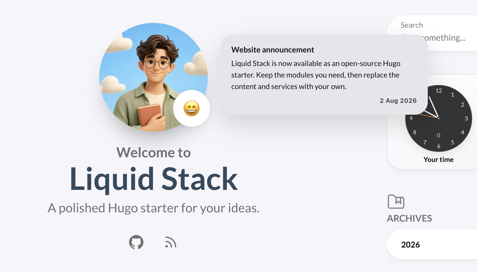 Liquid Stack expanded homepage announcement