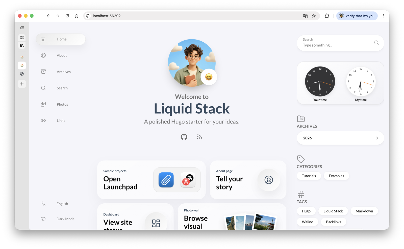 Liquid Stack English homepage