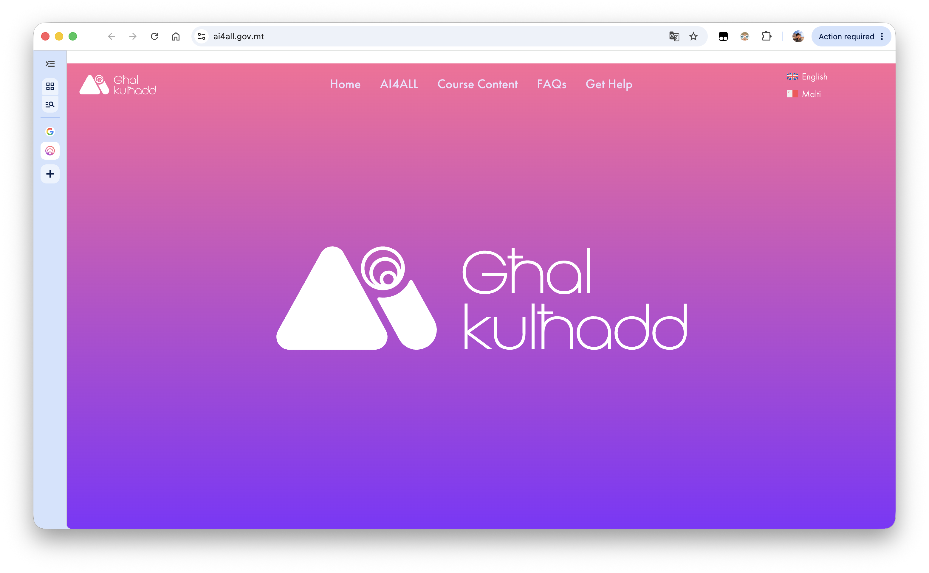 AI Għal Kulħadd homepage