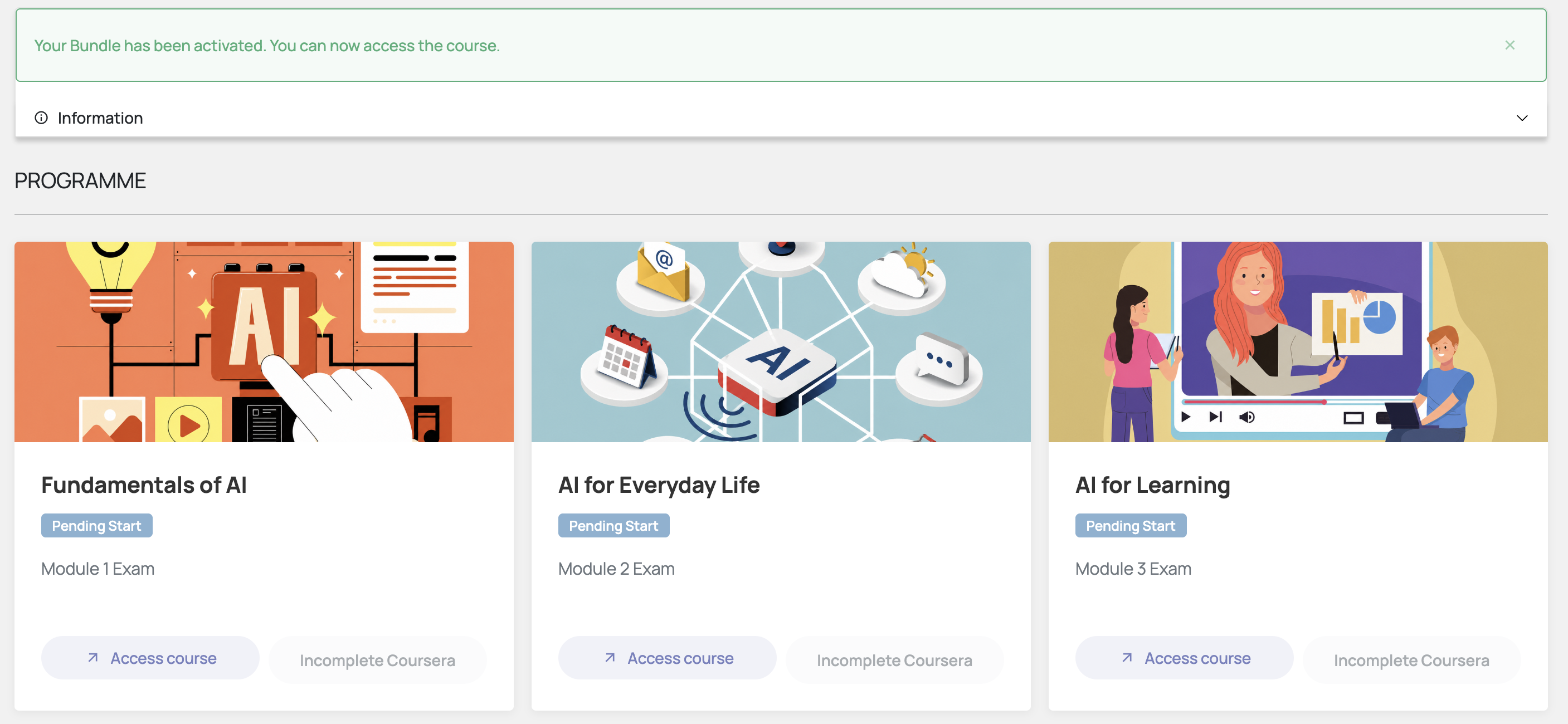 Three AI4ALL fundamental courses