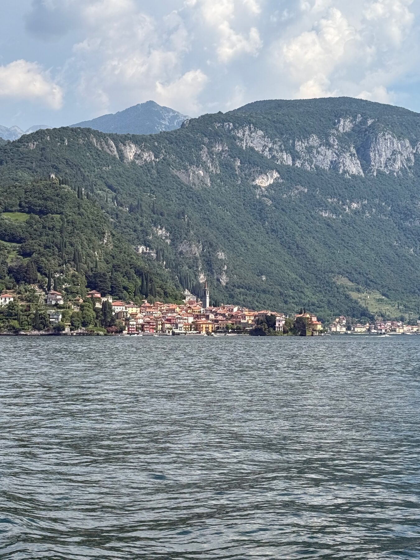 Mountains across Lake Como