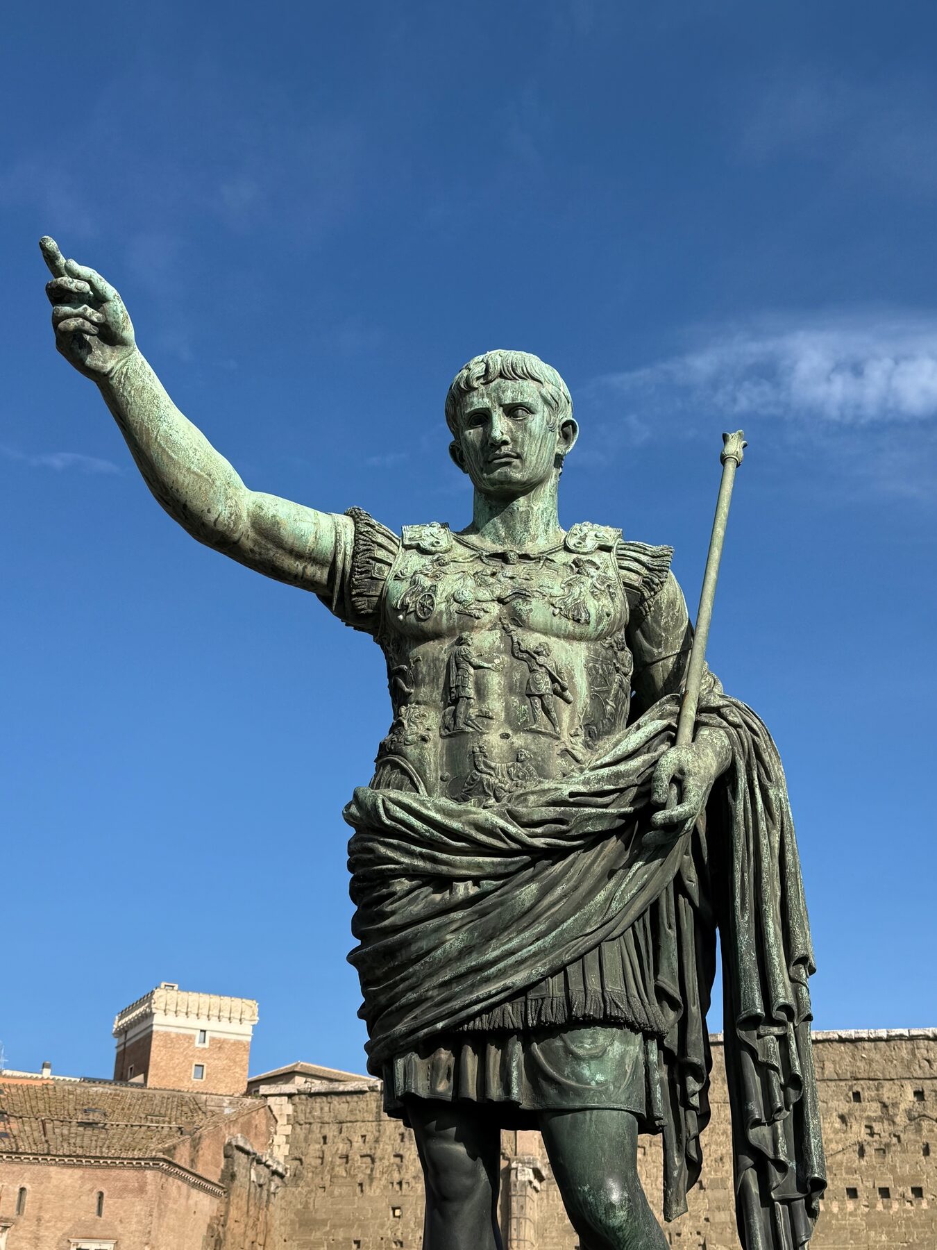 Augustus under blue sky