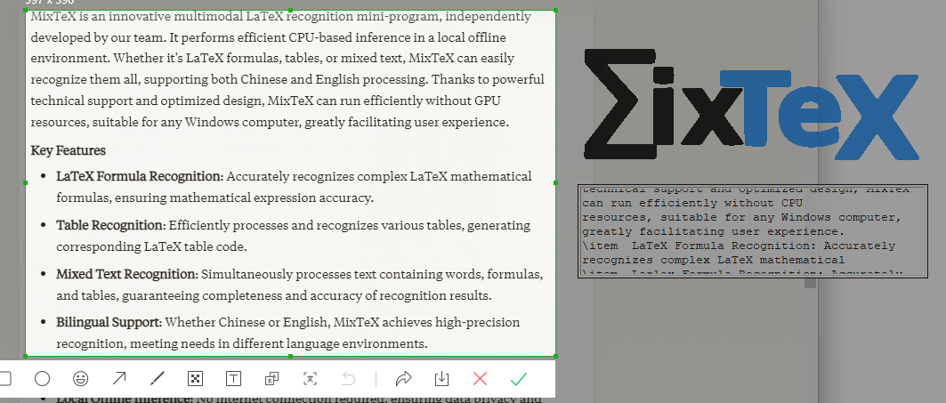MixTeX repository recognition example