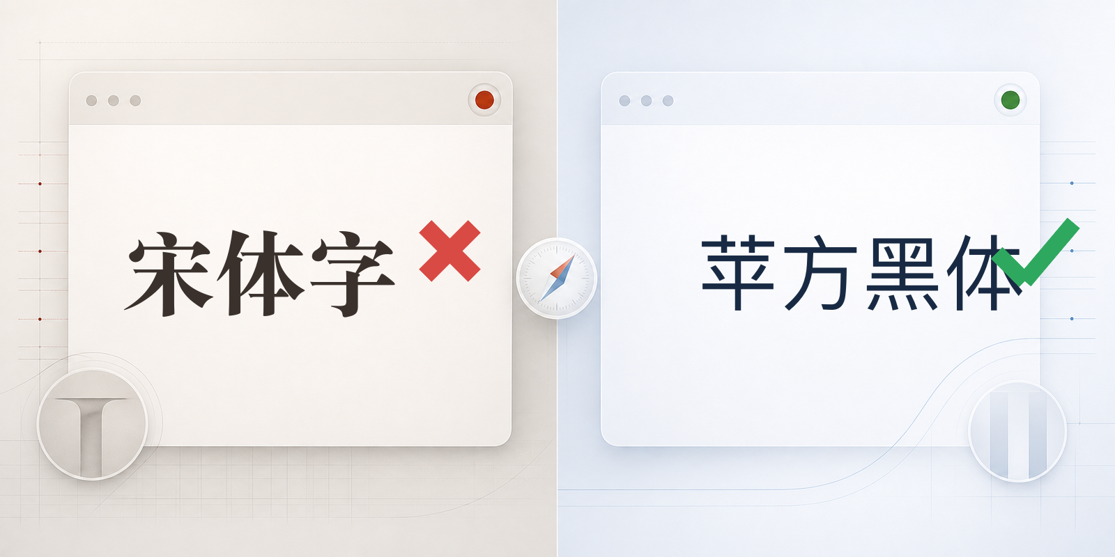 Featured image of post Safari 中文字体变宋体、显示不统一混用不同字体？完整修复方法，CSS恢复默认苹方黑体